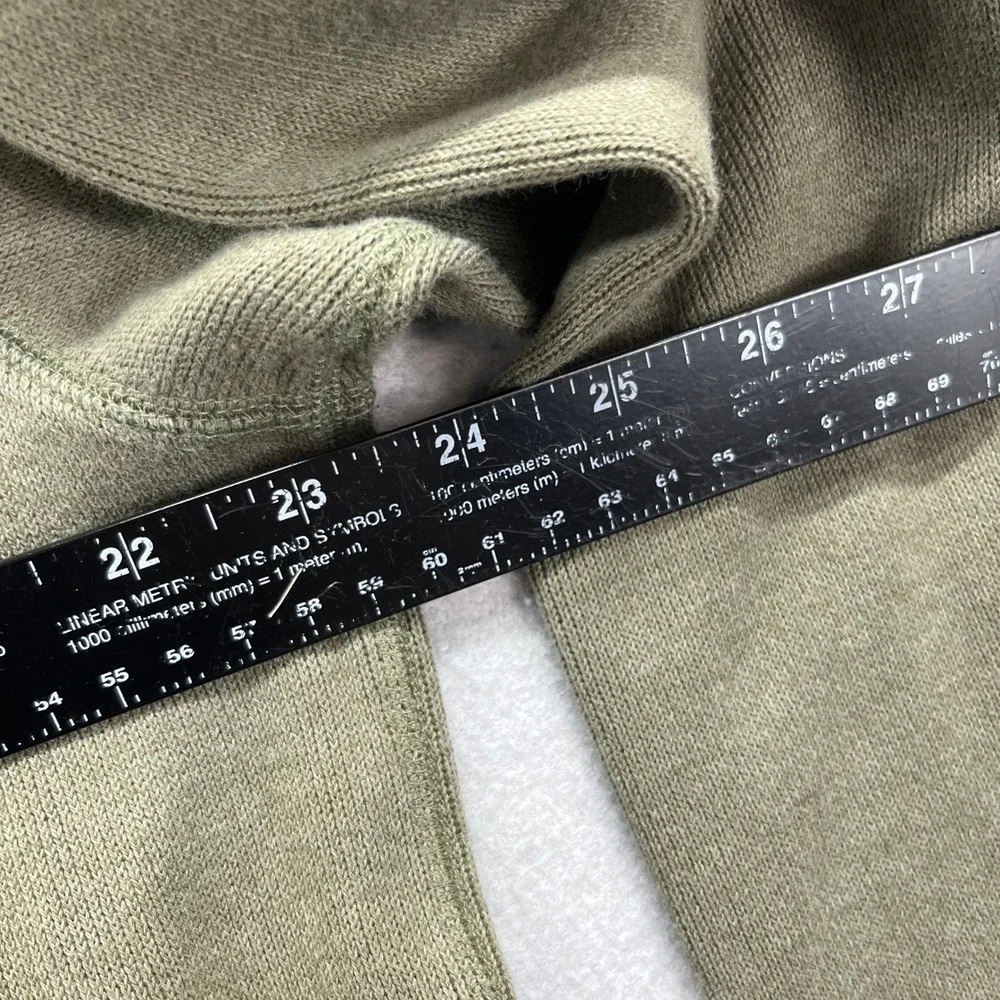 Banana Republic Sweater Mens XL Quarter Zip Olive Green Preppy Ribbed Outdoor